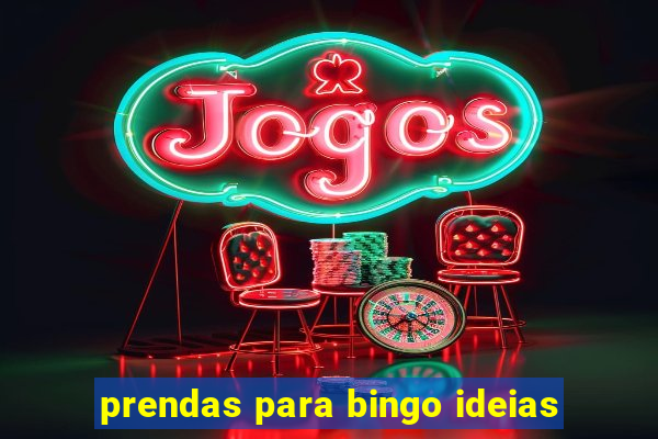 prendas para bingo ideias